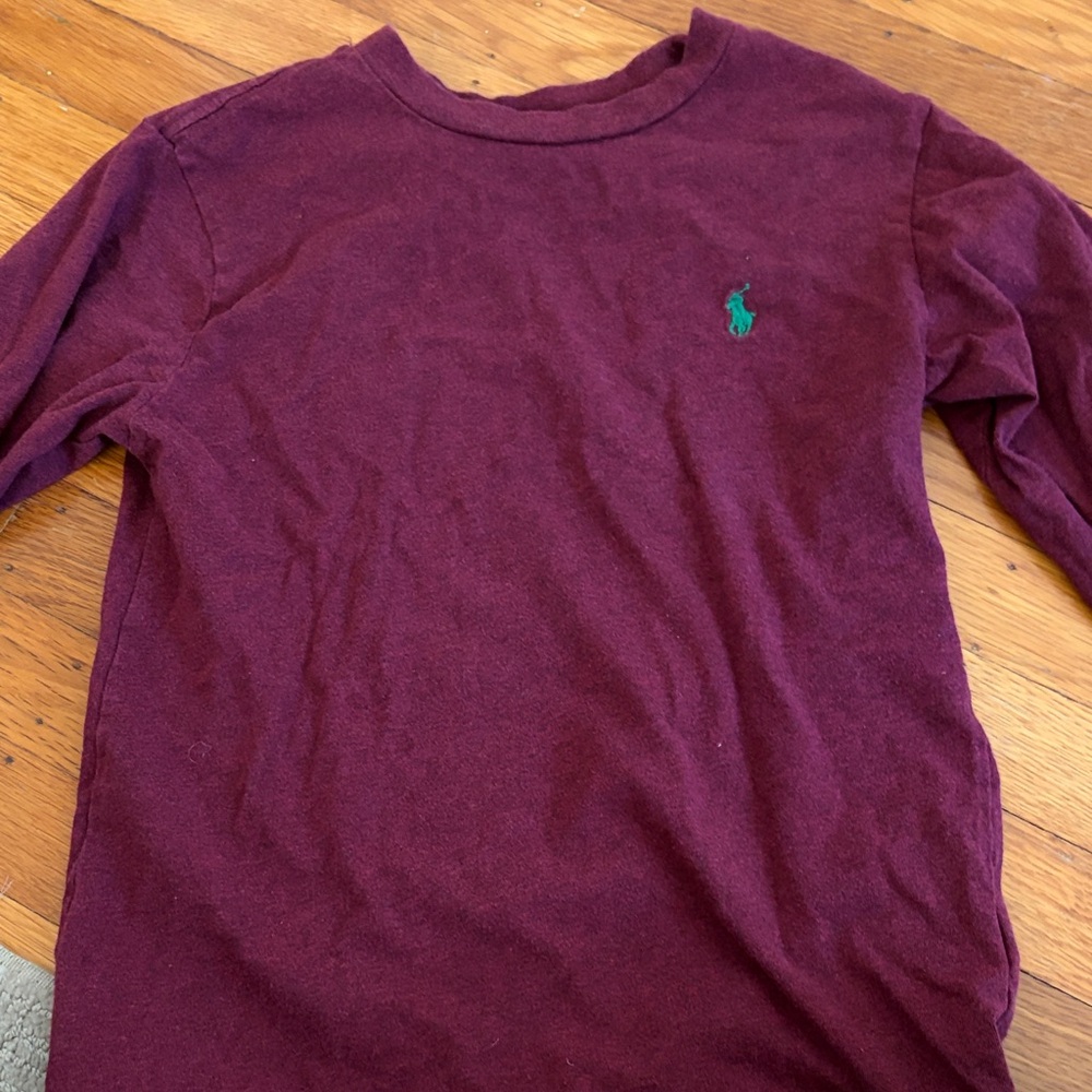 Polo Ralph Lauren Maroon Kids Long Sleeve Tee